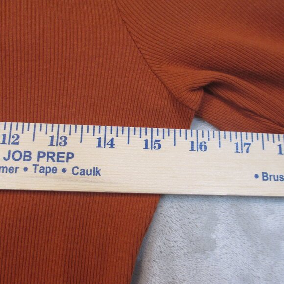 Abercrombie & Fitch Bodysuit Soft A&F Rib Long Sleeve Hook and Eye Brown M - Picture 7 of 9